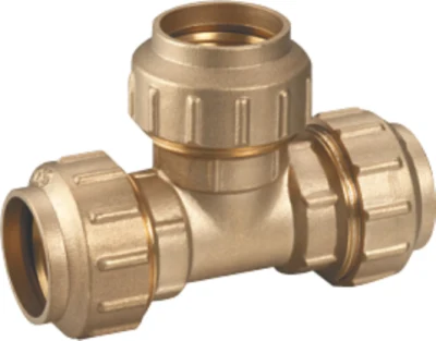 Hexagon Head Connector Reducing Compression Straight Coupling for Pipes with Brass Ring