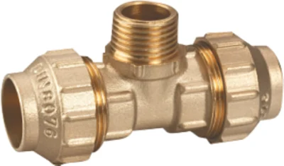 Hexagon Head Connector Reducing Compression Straight Coupling for Pipes with Brass Ring