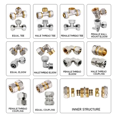 Pn25 Pex Plumbing Pipe Fittings Elbow Brass Compression Union