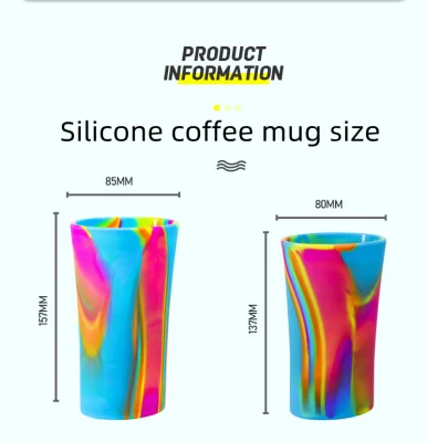 Silicone Drinking Cups Unbreakable Silicone Mug Tea Cups for Home Kitchen