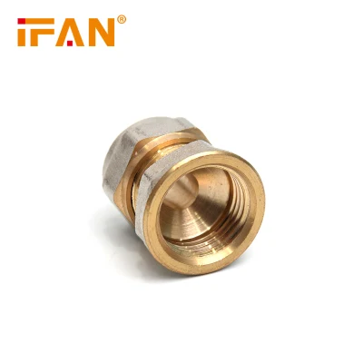 Ifan Carton Packing 16-32mm China Copper Pex Brass Fitting with Double Color