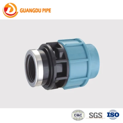 Plastic Material HDPE Pipe Fittings PP Push Fit Compression Fittings