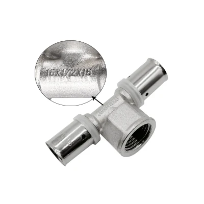 Pex Press Tee Fitting Brass Press Fittings Pipe Fittings with Female Thread