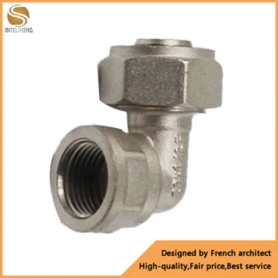 Fully Plated Compression Tube Elbow Type Push Fit Union Pipe Fittings