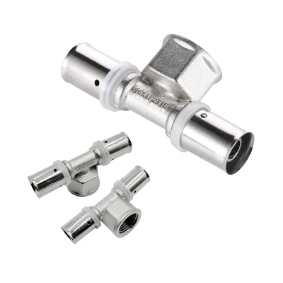 Pex Press Tee Fitting Brass Press Fittings Pipe Fittings with Female Thread