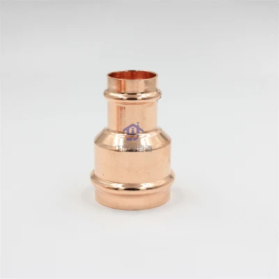 High-Quality Copper V-Press Reducer Elbow Big R Tee Coupling for Water Heating System