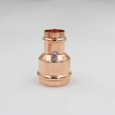 High-Quality Copper V-Press Reducer Elbow Big R Tee Coupling for Water Heating System