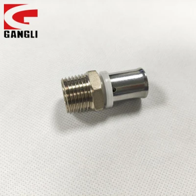 Press Fittings Crimping Pipe Fittings for Pex Pipe and Multilayer Pipe Male Straight