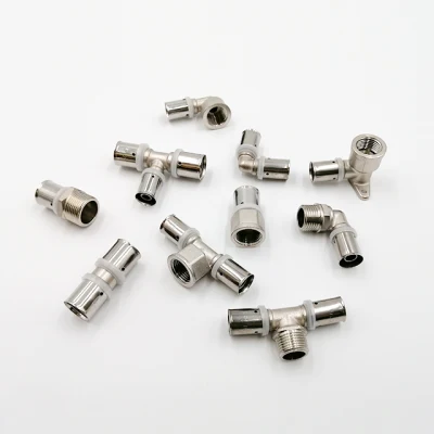 Brass Underfloor Heating Female Coupling Gas Pipe Fittings for Aluminum Pipe