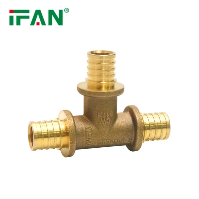 Ifan Factory Sales Plumbing Forged Pex Sliding Fittings Tee Pex Fittings