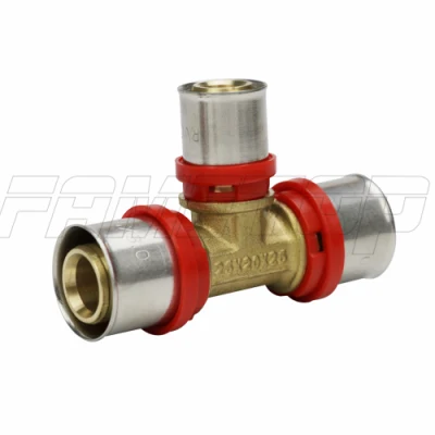 Brass Crimping/Press Fitting for Pex-Al-Pex Multilayer Pipes (PAP) for European Market