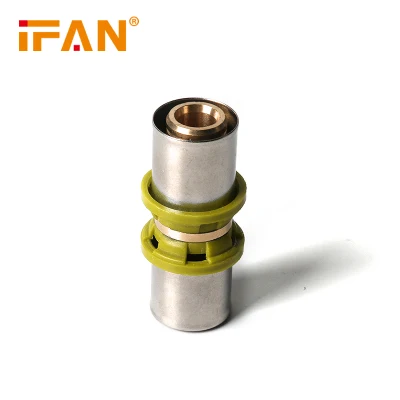 Ifan Brass Press Fittings 16-32mm Socket Pex Copper Fittings Press Brass Fittings Pex