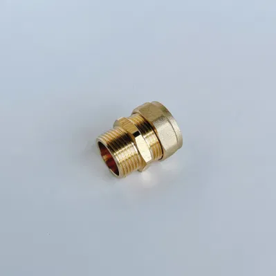 Factory Direct Brass Compression Male Straight Connectors Thread Coupling Fitting for Copper Pipe High Quality Lowest Price