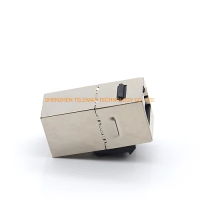 Shielded F/STP CAT6 Inline Modular Coupler with Keystone Latch for Panel Connection