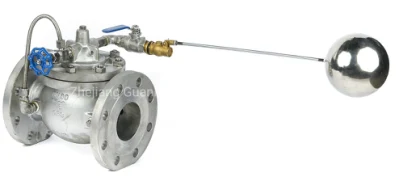 Angle Type Piston Actuated Float Ball Altitude Water Level Control Valve (H142X)