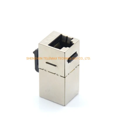 Shielded F/STP CAT6 Inline Modular Coupler with Keystone Latch for Panel Connection
