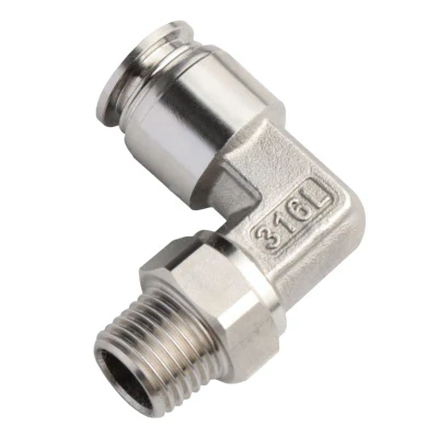Male Type Food Grade Sspl8-NPT3/8&prime;&prime; 316 Stainless Steel Pneumatic Press Tube Fittings