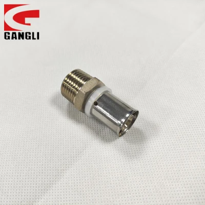 Press Fittings Crimping Pipe Fittings for Pex Pipe and Multilayer Pipe Male Straight