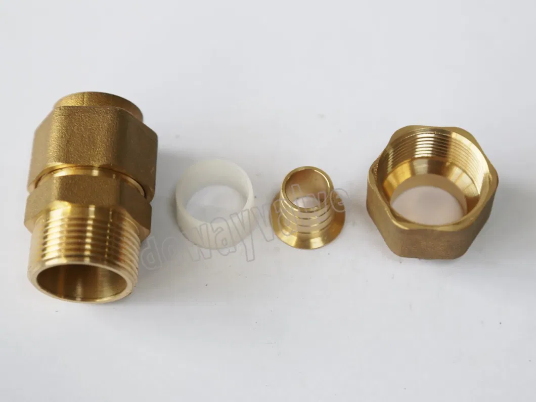 Brass Water Meter Coupling Brass Compression Coupling with Flare Nut