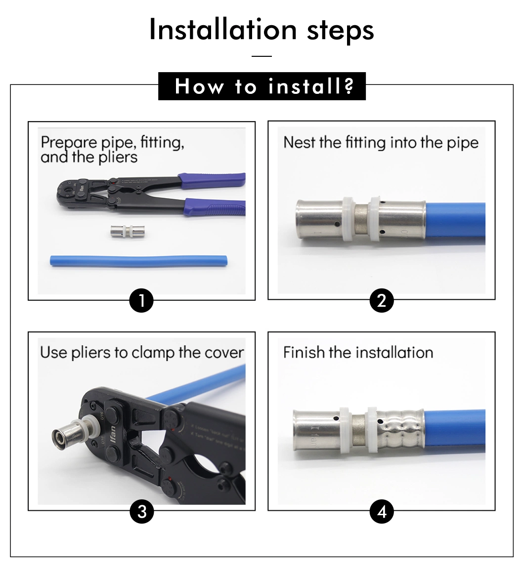 Ifan Full Type Professional Wholesale Pex Press Fittings Plumbing Fitting