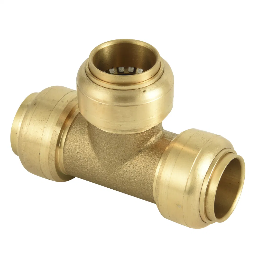 Upc Lead Free Brass Push Fit Connect Tee Fitting