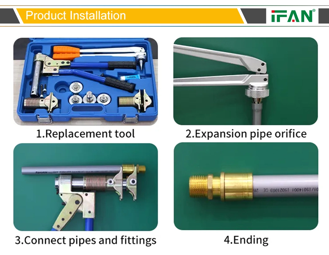 Ifan 16-32mm Pex Brass Fittings 90degree Pex-Al-Pex Equal Brass Female Elbow Fitting