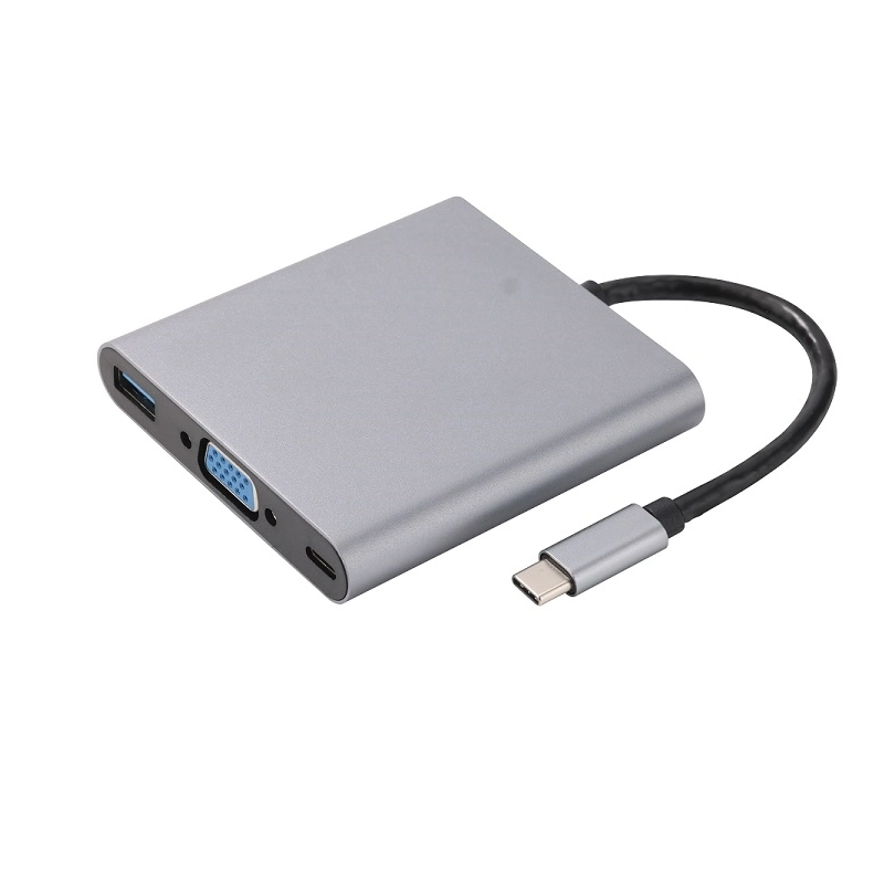 USB C to HDMI+VGA+USB3.0+Pd+SD/TF Hub