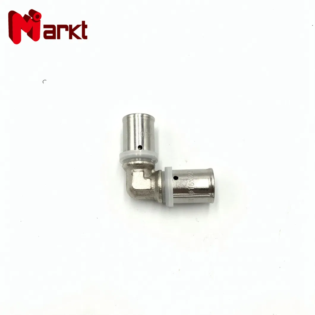 90 Degree Elbow Fast Connect Brass Nickel Plated Press Fitting