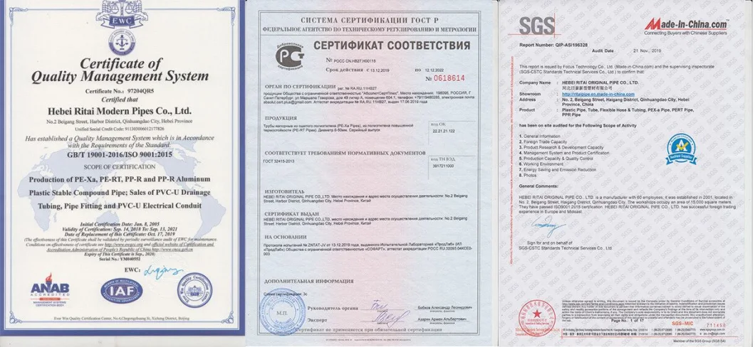 CE Certificate Underground Pexa Pipe for Floor Heating