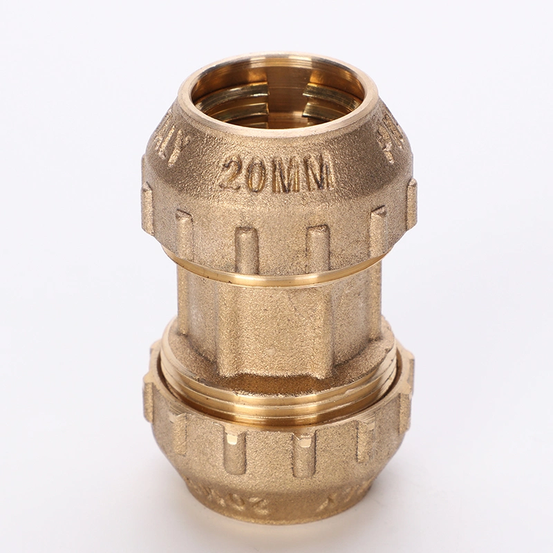 PE Compression Straight Couplings with Rubber Oring Brass Orings Inside