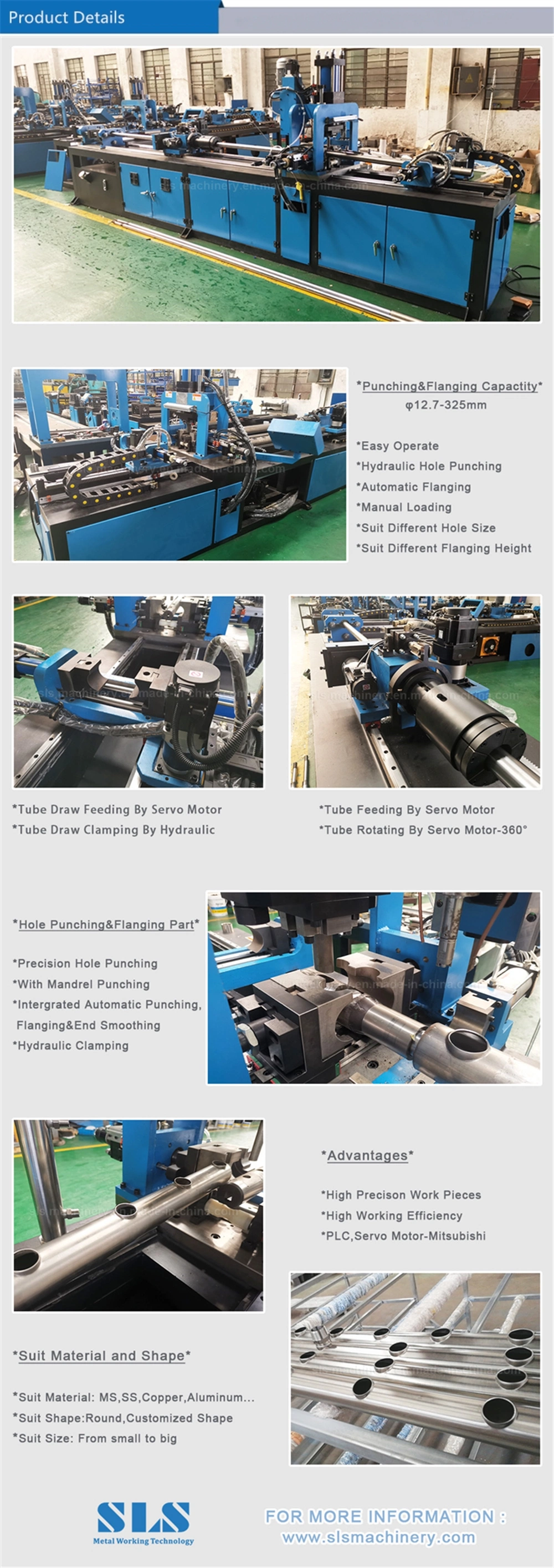 Tube Collaring Punch Hydraulic Piercing Press Pipe Hole Punching Machine for Air Conditioner &amp; Fridge Manifold Plumbing