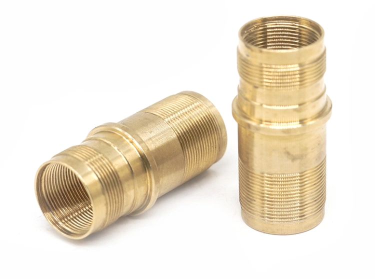 Factory Hardware Aluminum CNC Machining Part Custom Ferrule Hose Compression Pipe Reducing Nipple Brass Fittings