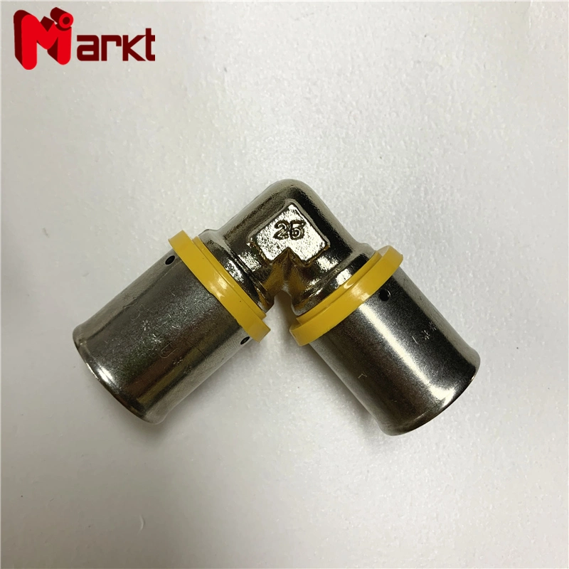 90 Degree Elbow Fast Connect Brass Nickel Plated Press Fitting