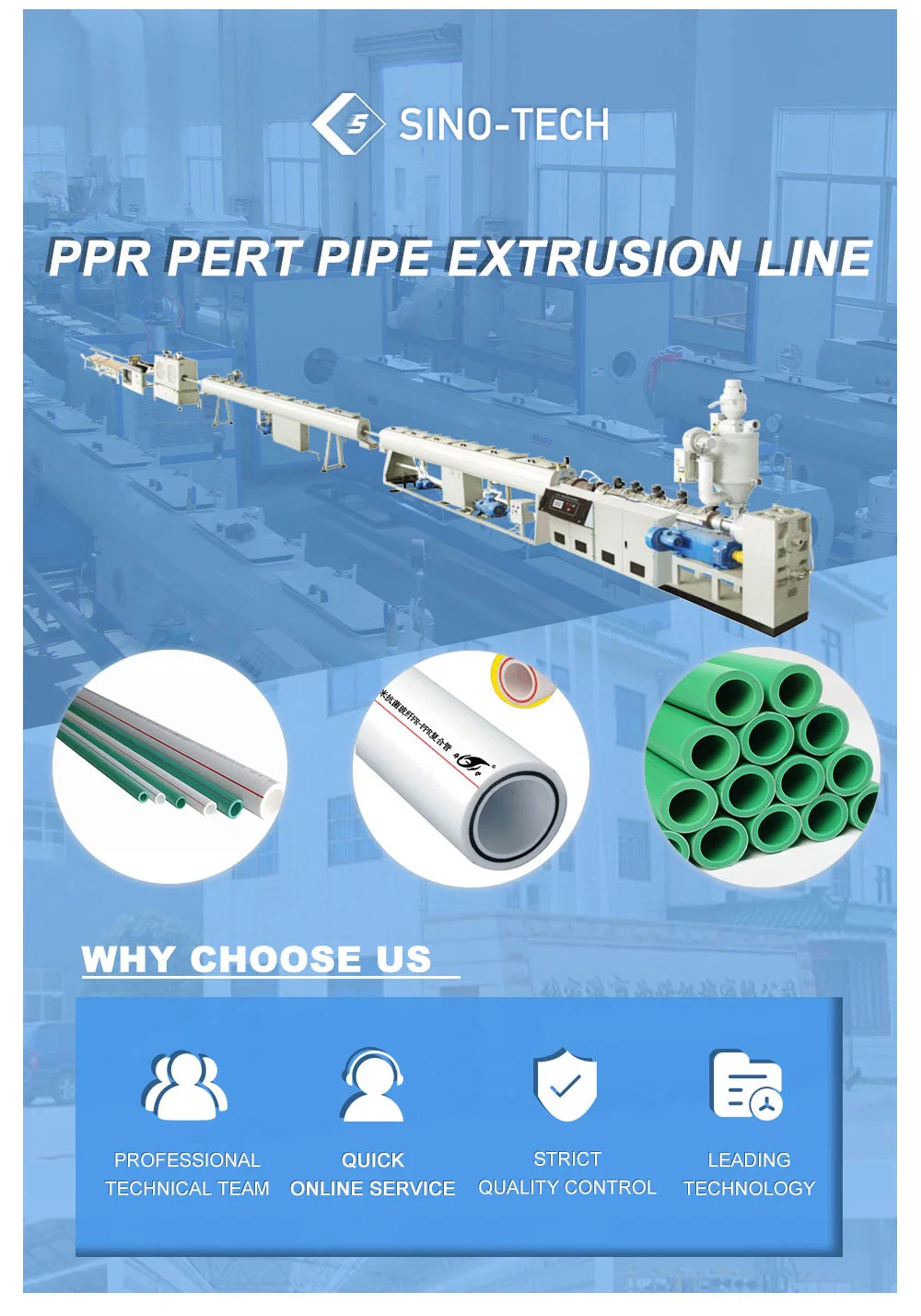 New Automatic PPR Pert Pex Cool and Hot Water Pipe Extrusion Production Line Plastic Underground Hot Water Pipe Making Machine