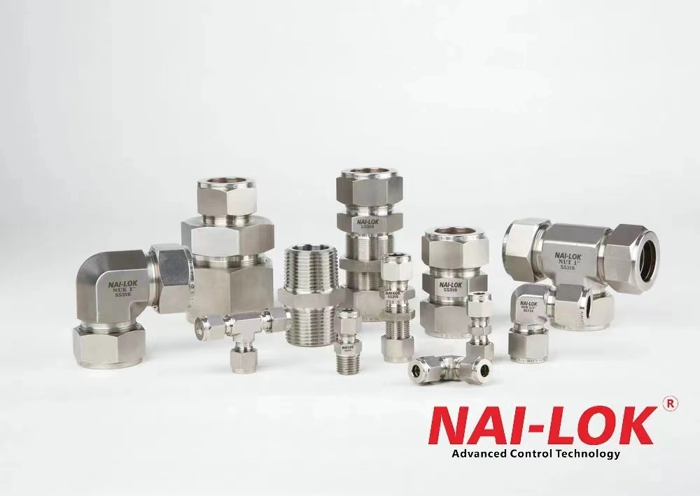 Nai-Lok Instrument Forged Male Threaded Bulkhead Union SS316 Compression Tube Fittings