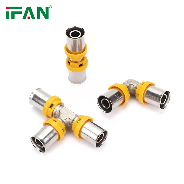 Ifan Customized Pex Gas Pipe Fittings 1/2&prime;&prime;- 2&prime;&prime; Brass Pex Press Fittings
