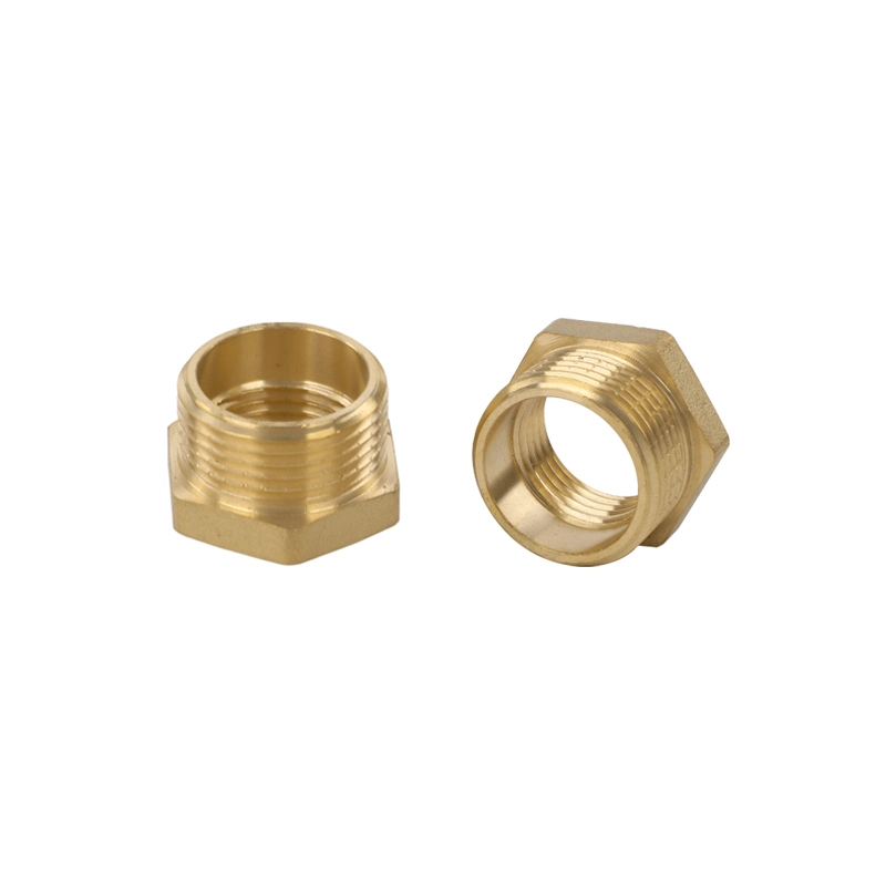 Thread Connector Brass Compression Fittings Brass Fittings Straight Coupling for Water and Gas