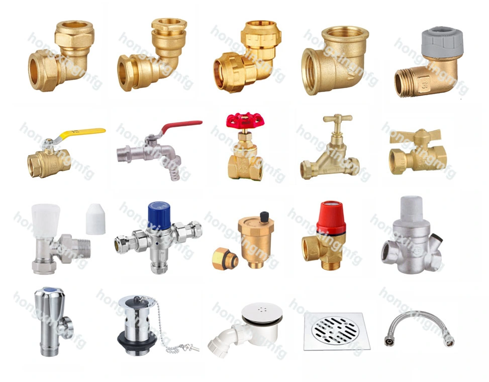 Brass Compression Fittings Straight Coupling for PE Pipe