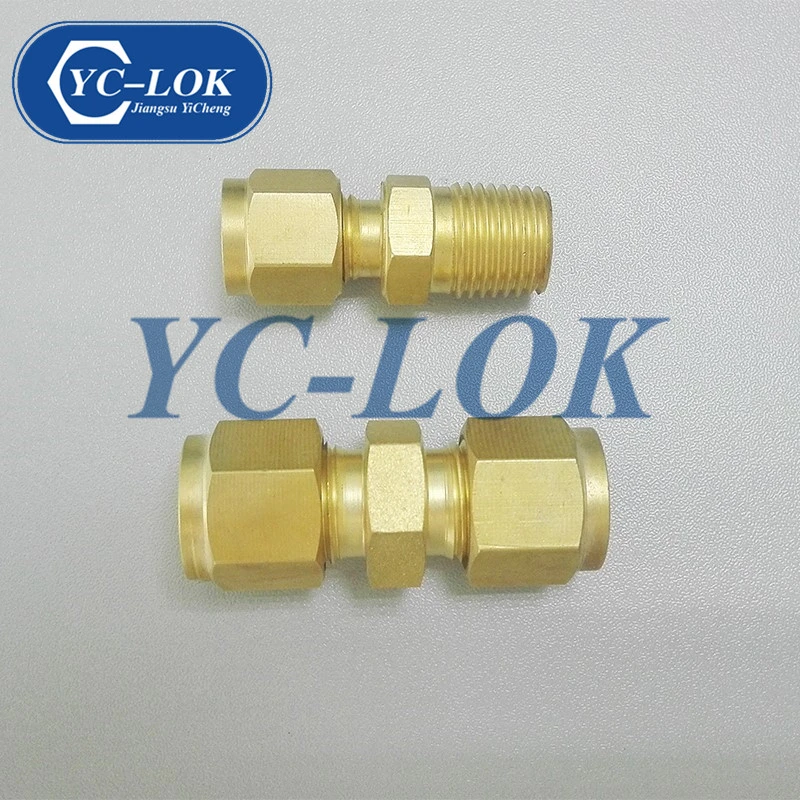 Superlok Double Ferrules Brass Compression Union Tube Fitting