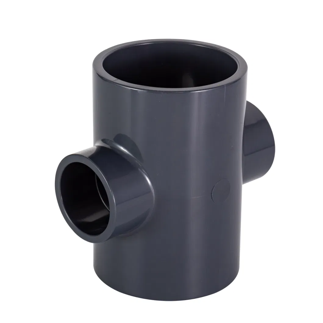 All Size Available PP Compression Reducing Cross Pipe Sanitary Plumbing Fitting