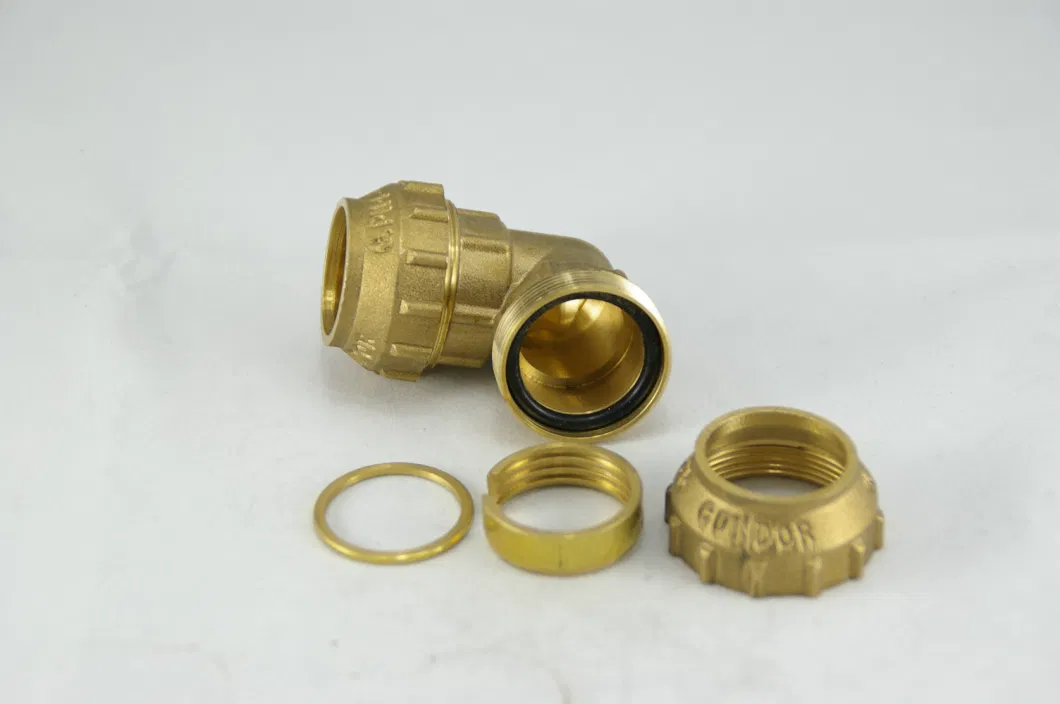 PE Compression Straight Couplings with Rubber Oring Brass Orings Inside