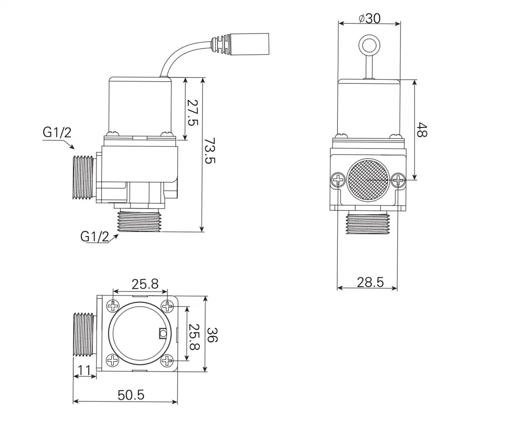 Xfdz High Quality Low Pressure G1/2 Normally Closed Latching Solenoid Valve for Sensor Urinal