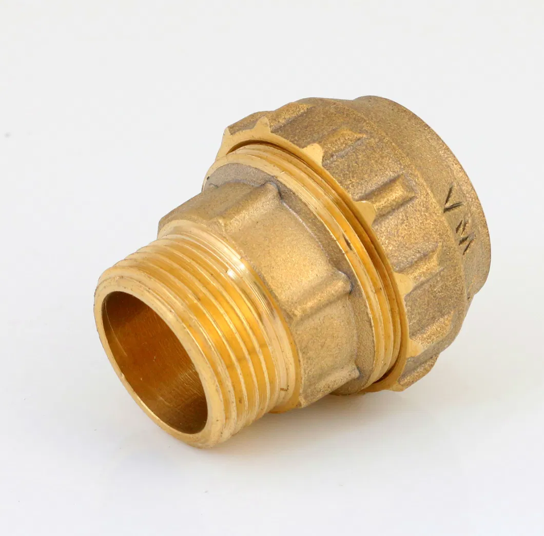 PE Compression Straight Couplings with Rubber Oring Brass Orings Inside