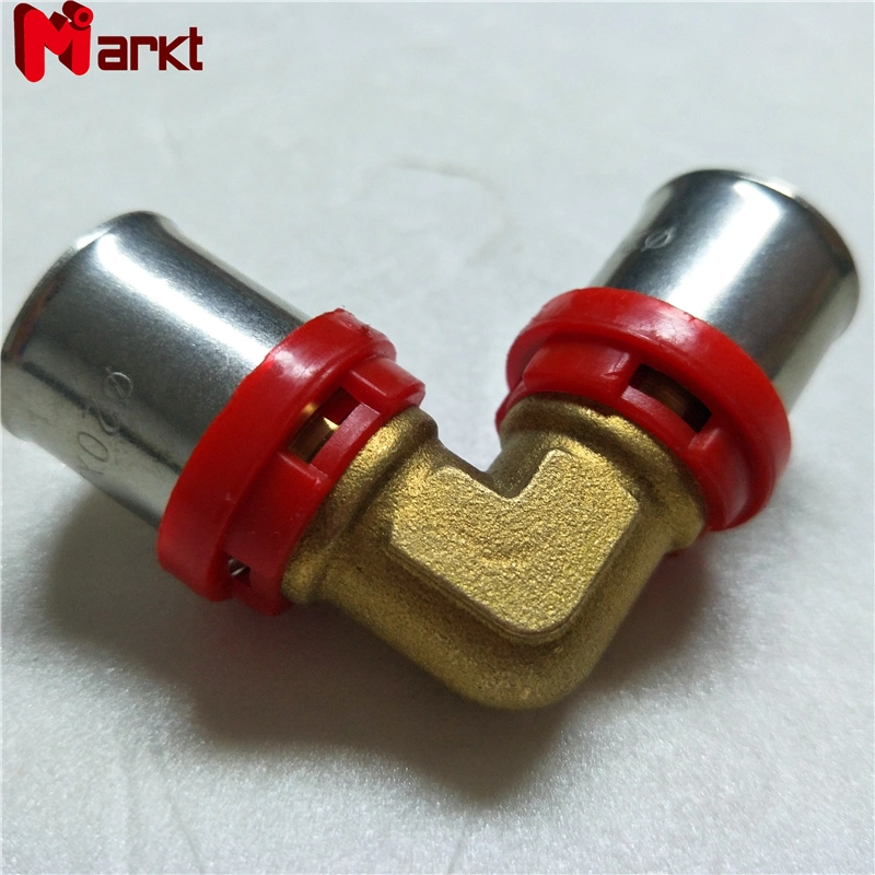 90 Degree Elbow Fast Connect Brass Nickel Plated Press Fitting