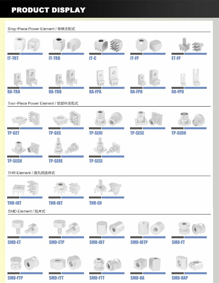 Th-0.6, 0.8 Series Through Hole Tap Spacer (M1.0, M1.2, M1.4, M1.6, M1.7, M2)