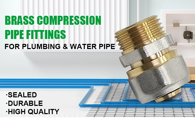 Compressed Air Hose Fittings Tee Fitting Brass 22mm Double Ferrule Pipe Plumbing Copper Compression