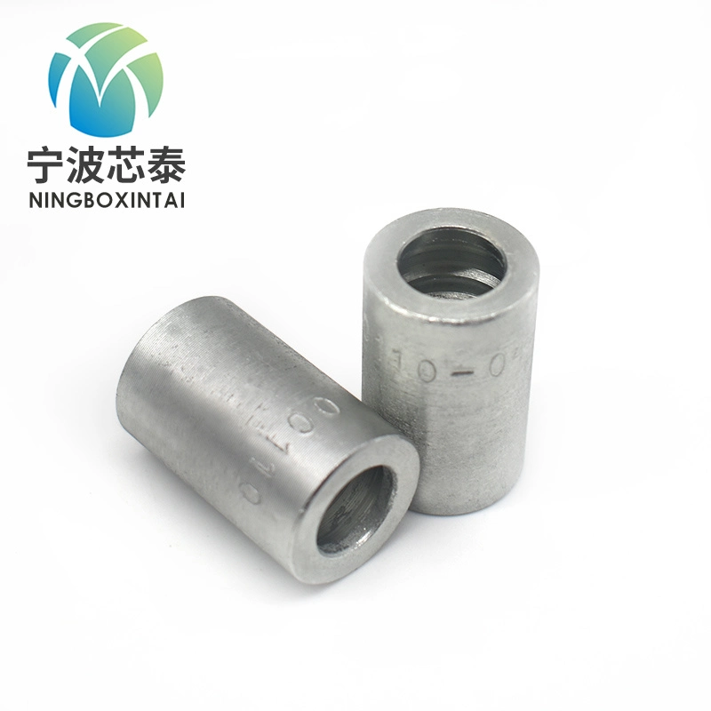 1sn CNC Machining Stainless Steel Carbon Steel Threaded Crimp Hose Ferrule Hydraulic Hose Connector Fitting Ferrule