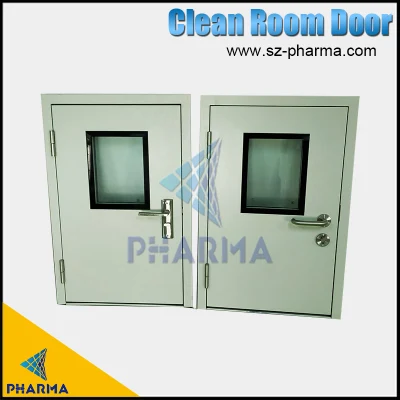 Puerta de aluminio de perfil de alta calidad para salas limpias Puerta de giro simple