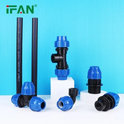  IFAN adaptador de tubería PE accesorios de compresión PP Color azul 20-110mm Racores de tubo de plástico HDPE