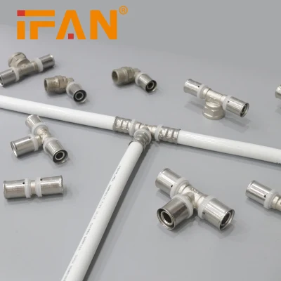 IFAN Pex racores de tubería tamaños completos 20-32mm rosca codo en T Conexiones de presión de latón Pex de conector hembra